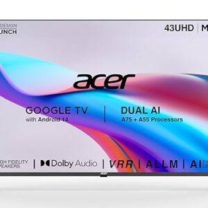acer 109 cm (43 inches) I Pro Series 4K Ultra HD LED Smart Google TV AR43UDIGU2875AT (Black)